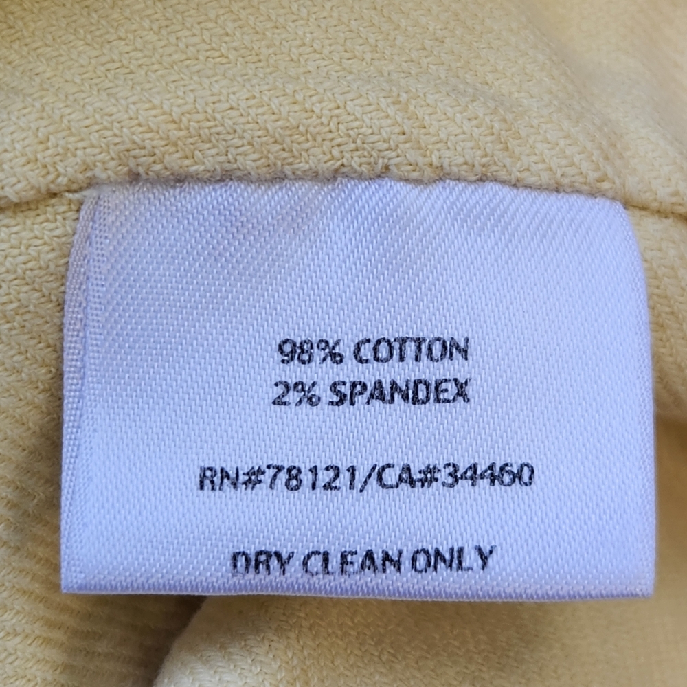 Eileen Fisher Jacket Women's Medium Yellow Double Breasted Crinkle Finish - Picture 4 of 10